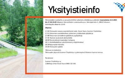 Infotilaisuus yksityisteiden osakkaille ja vastuuhenkilöille