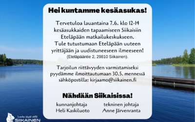 Kesäasukkaiden tapaaminen lauantaina 7.6. klo 12-14